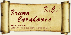 Kruna Curaković vizit kartica